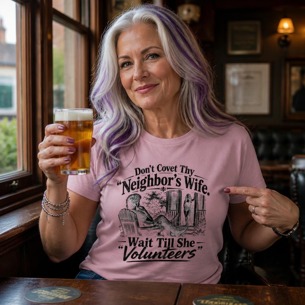 Don't Covet Thy Neighbor’s Wife. Wait Till She Volunteers - Women's Relaxed T-Shirt